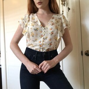 Madewell floral top size M